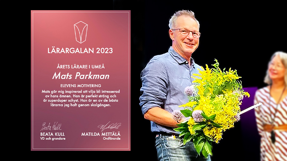 Årets Lärare, Umeå 2023 Mats Parkman